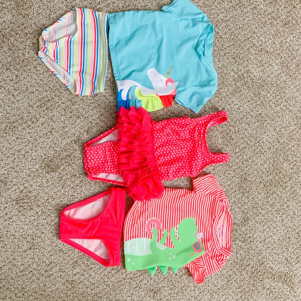 Baby girl bathing suits size 12 months